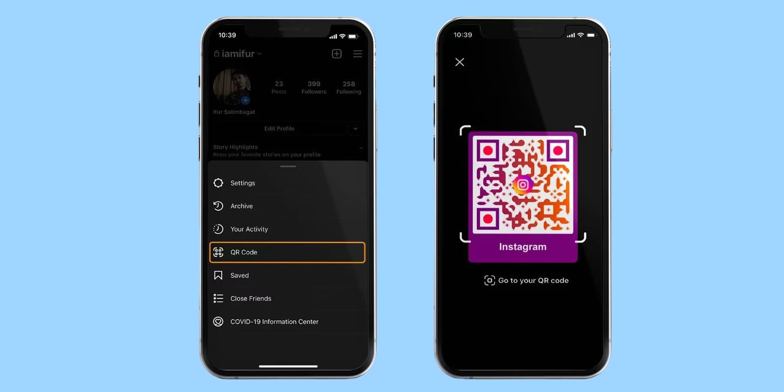Instagram QR Scan