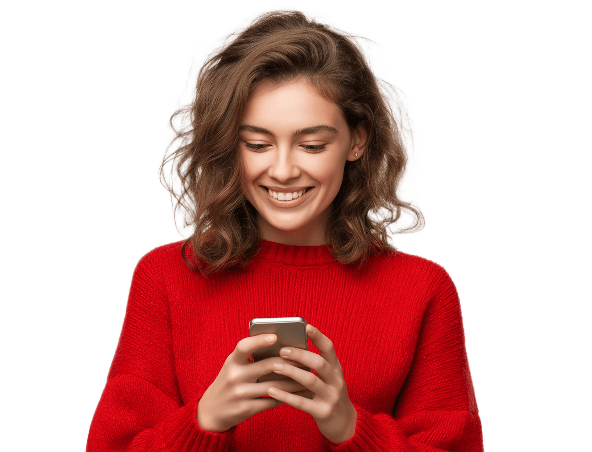 Chica con un celular